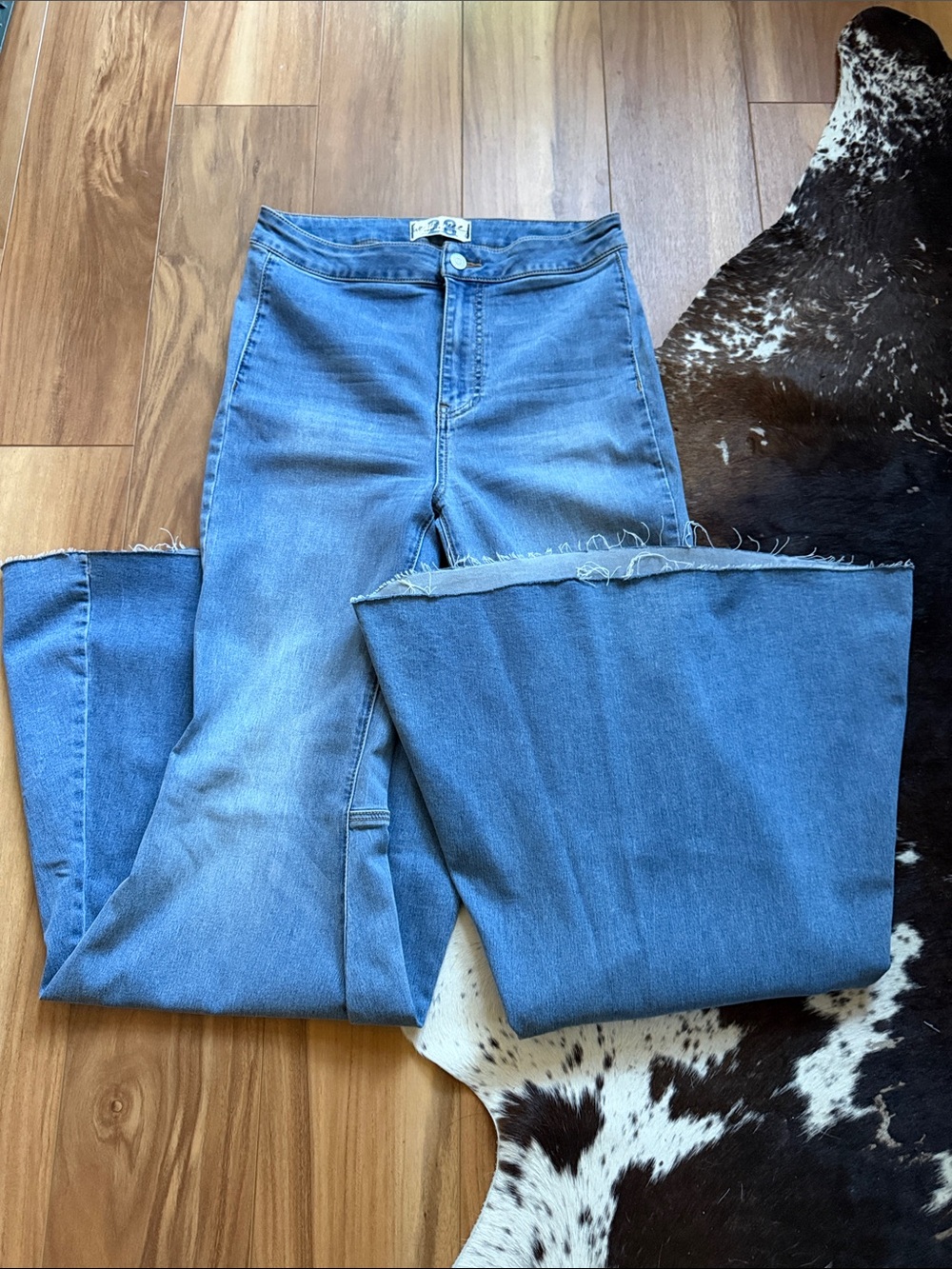 We The Free Medium Wash Wide-Leg High-Rise Jeans